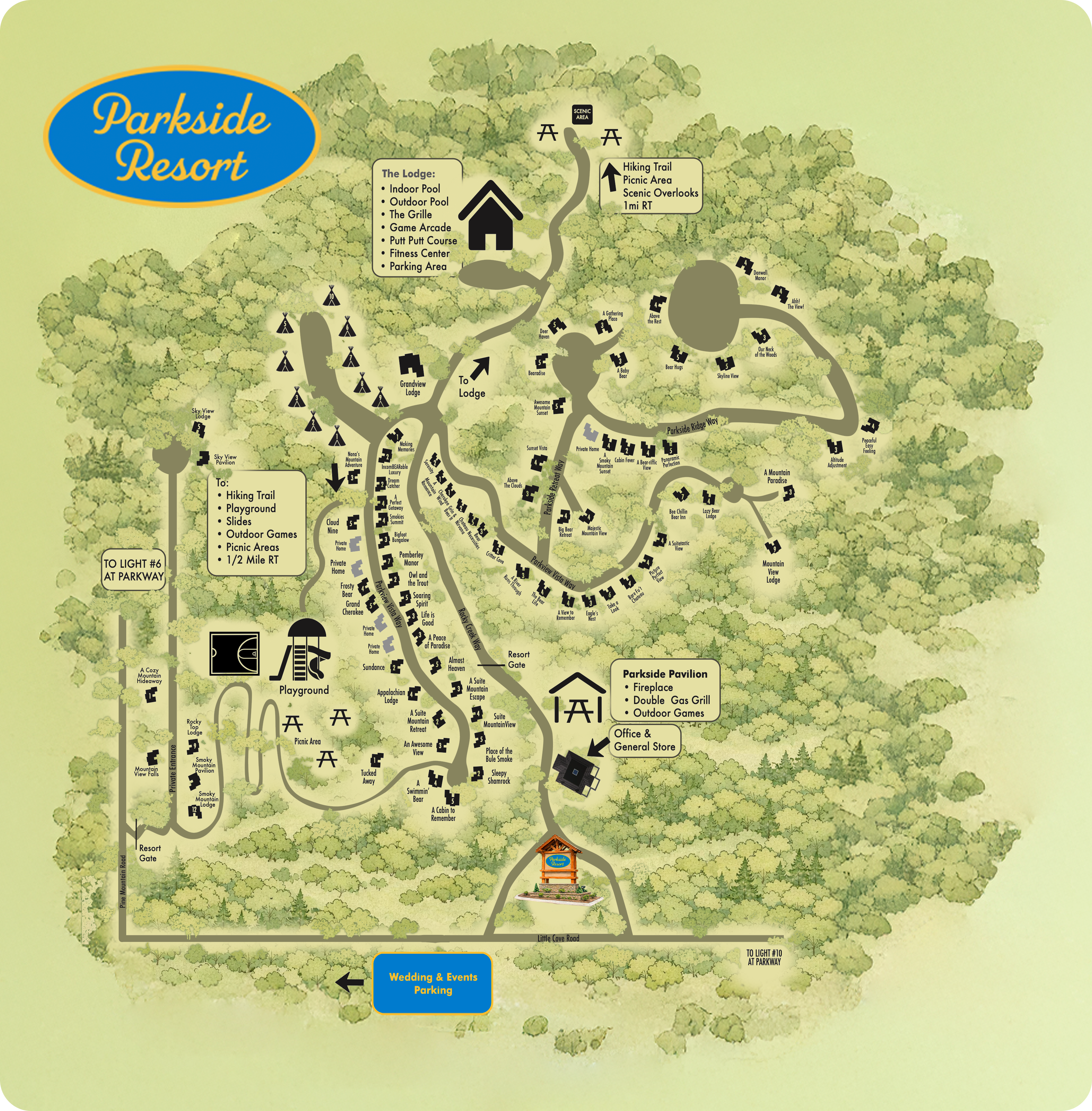 Parkside Resort Map